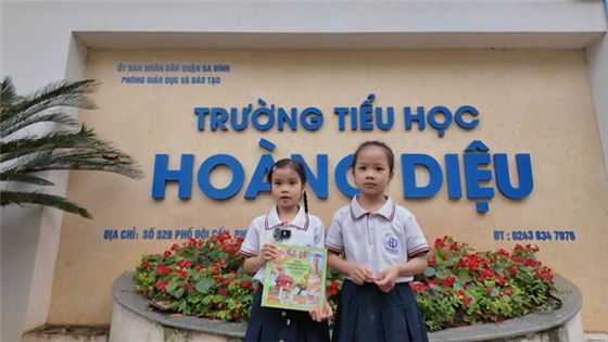 Bài dự thi "Đại sứ văn hóa đọc" - Bạn Minh Anh và Lan Hương  - Lớp 1A7 Trường TH Hoàng Diệu
