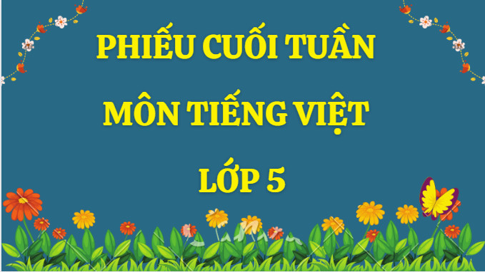 Bài tập Tiếng Việt tuần 20 - lớp 5