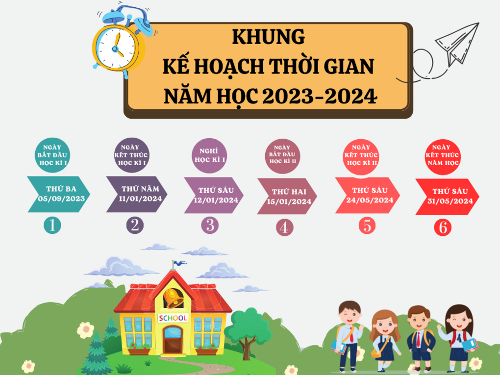 Hà Nội ban hành Quyết định sửa đổi khung kế hoạch thời gian năm học 2023 - 2024