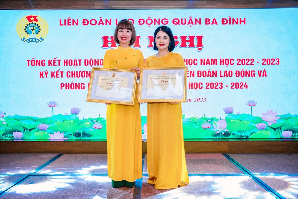 Công đoàn Trường TH Hoàng Diệu được nhận Bằng khen của Tổng Liên đoàn Lao động Việt Nam