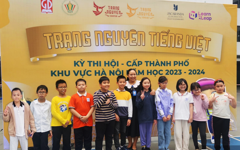 11 học sinh lớp 4A7 hào hứng tham gia vòng thi Hội - cấp Thành phố khu vực Hà Nội sân chơi “Trạng nguyên Tiếng Việt” năm học 2023 – 2024