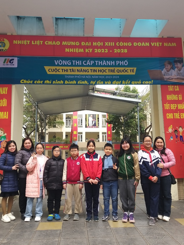 Học sinh trường Tiểu học Hoàng Diệu tham gia cuộc thi Tài năng Tin học trẻ quốc tế thành phố Hà Nội năm học 2023-2024