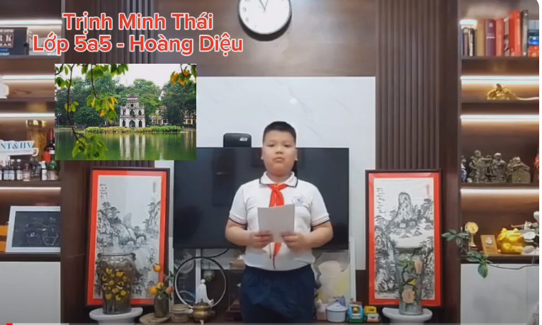 Bài dự thi " Đại sứ văn hóa đọc" - Trịnh Minh Thái lớp 5A5 - Trường Tiểu học Hoàng Diệu