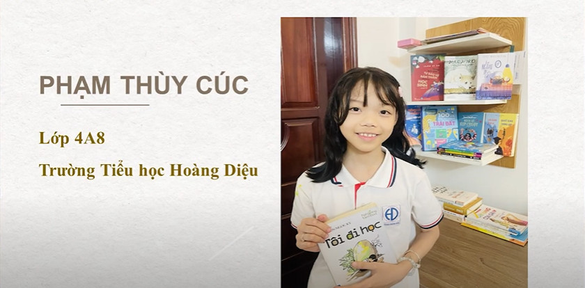 Bài dự thi "Đại sứ văn hóa đọc" - Bạn Phạm Thùy Cúc - Lớp 4A8 Trường TH Hoàng Diệu