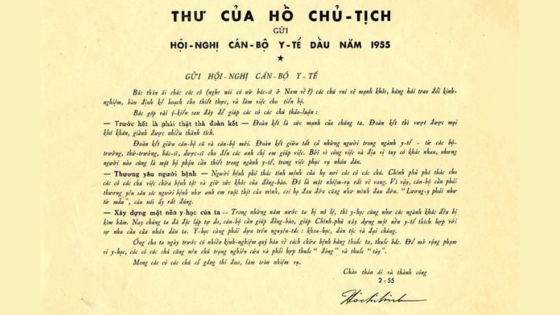 Bức thư mà Chủ tịch Hồ Chí Minh đã gửi
